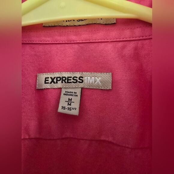 Vintage Express IMX Men’s Slim Fit Dress Shirt | Hot Pink | Medium | NWOT - Picture 2 of 4